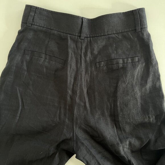 Everlane The Linen Way-High Drape Pant / wide leg trousers / black / size 2 - Picture 9 of 11